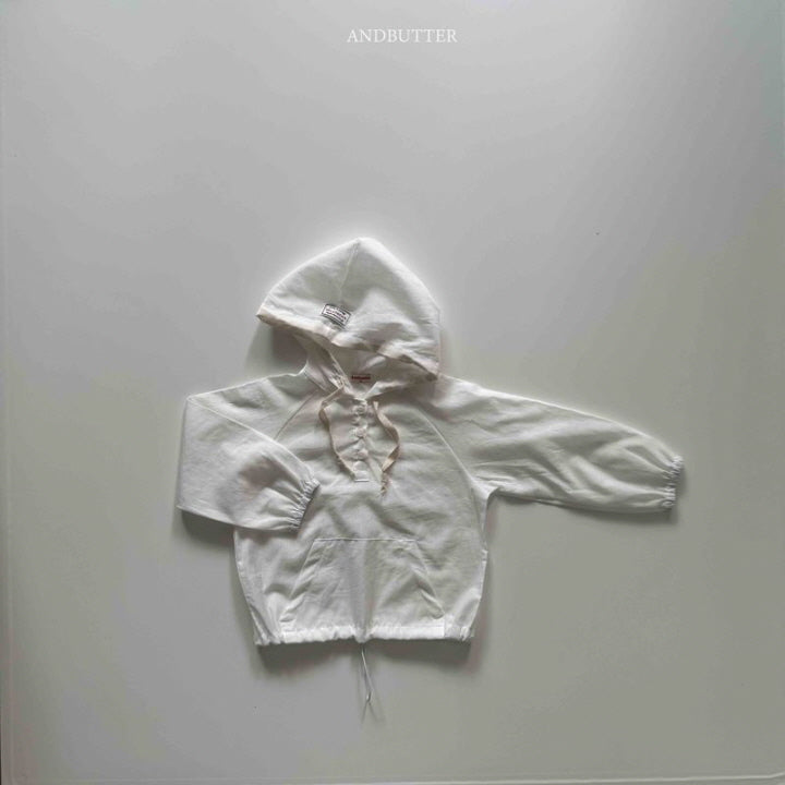 【予約】Seersucker hood jumper / andbutter(S-JM)시어서커