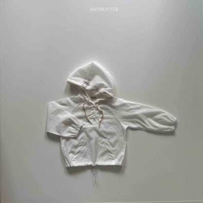 【予約】Seersucker hood jumper / andbutter(S-JM)시어서커
