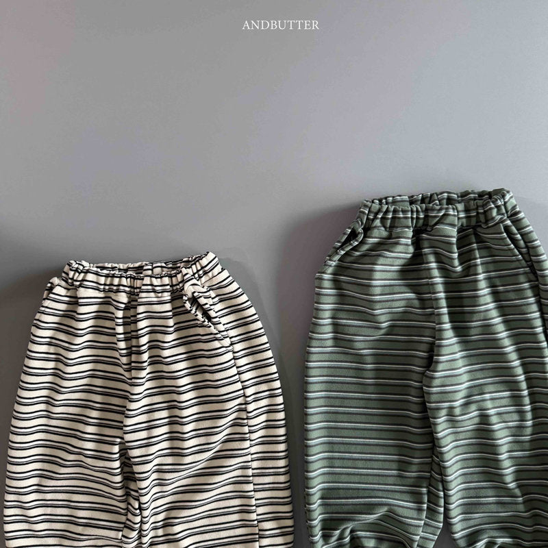 【予約】Mellow Stripe Jogger   /  andbutter (S-JM)