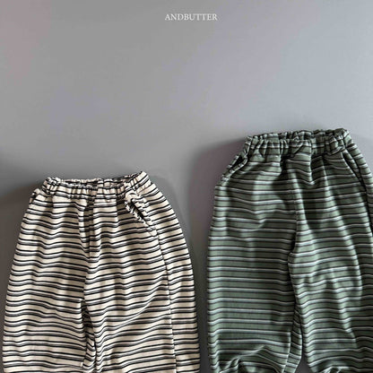 【予約】Mellow Stripe Jogger   /  andbutter (S-JM)