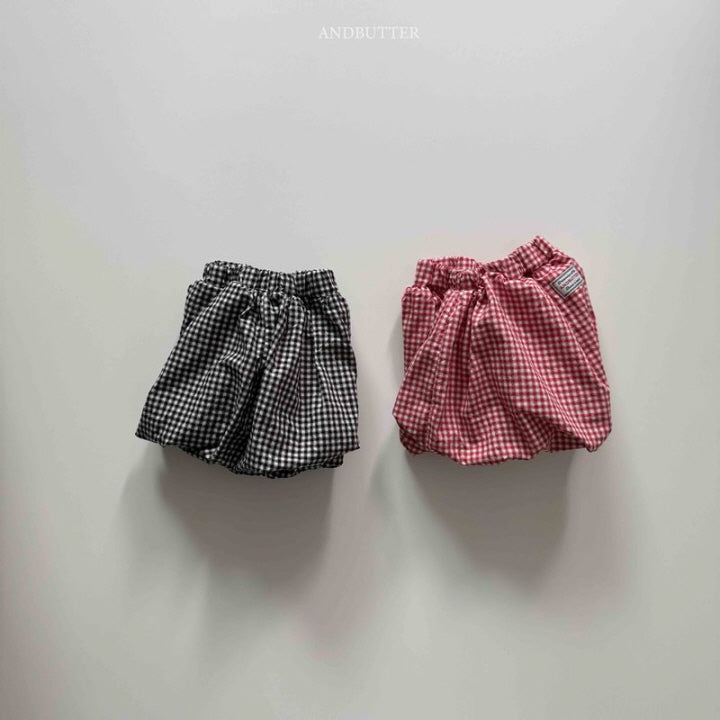 【予約】Check Balloon pants / andbutter(S-JM)