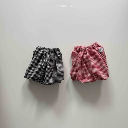 【予約】Check Balloon pants / andbutter(S-JM)