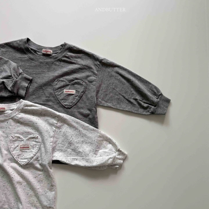 【予約】Heart pocket T / andbutter(S-JM)