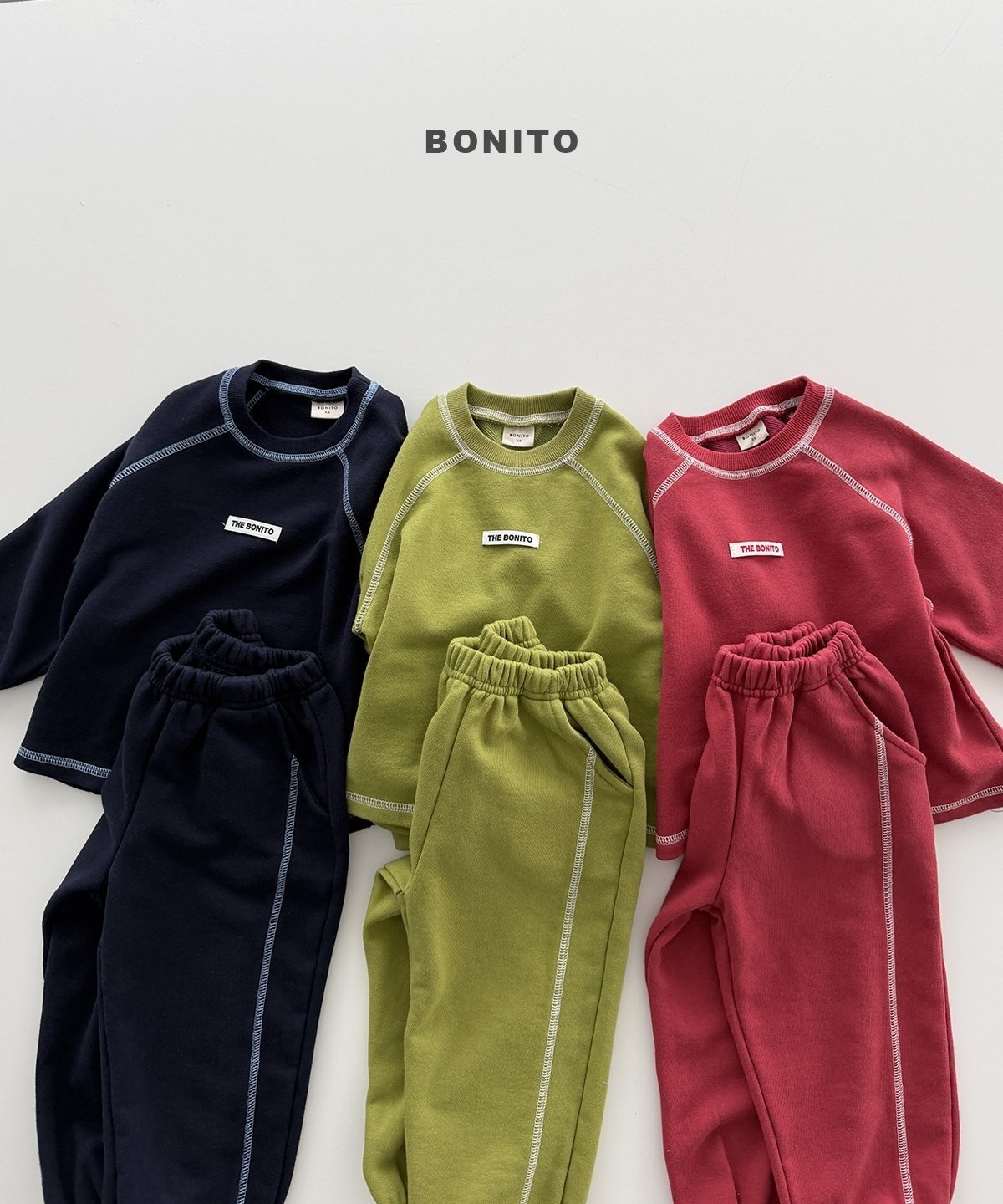 【予約】raglan line set up / bonito (12M-JM)가이나그랑