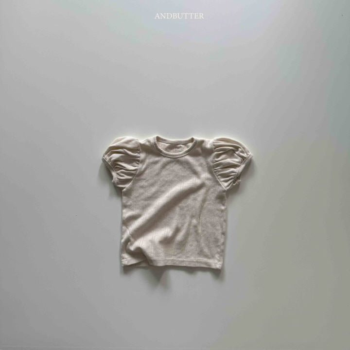 【予約】Eyelet puff T / andbutter(S-JM)