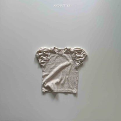 【予約】Eyelet puff T / andbutter(S-JM)