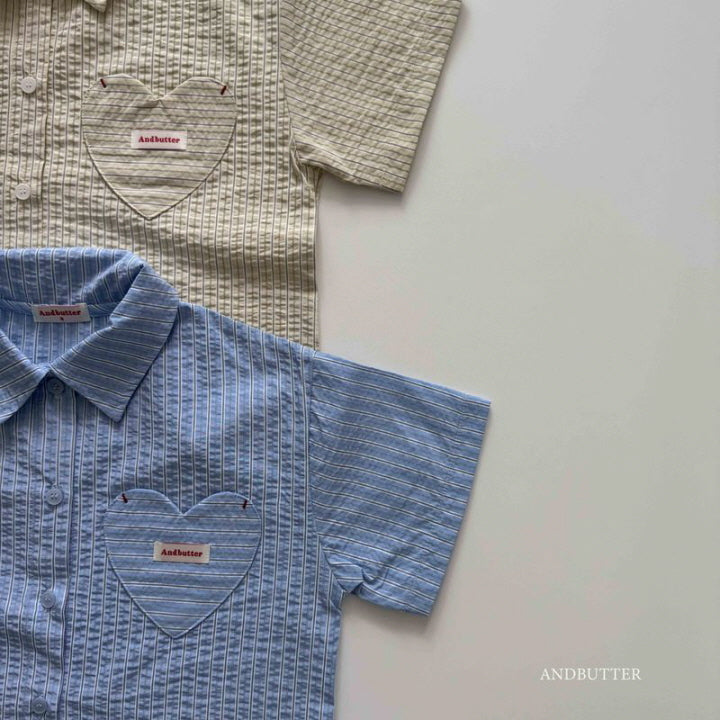 【予約】Bebe Heart Shirt / andbutter(S-JM)
