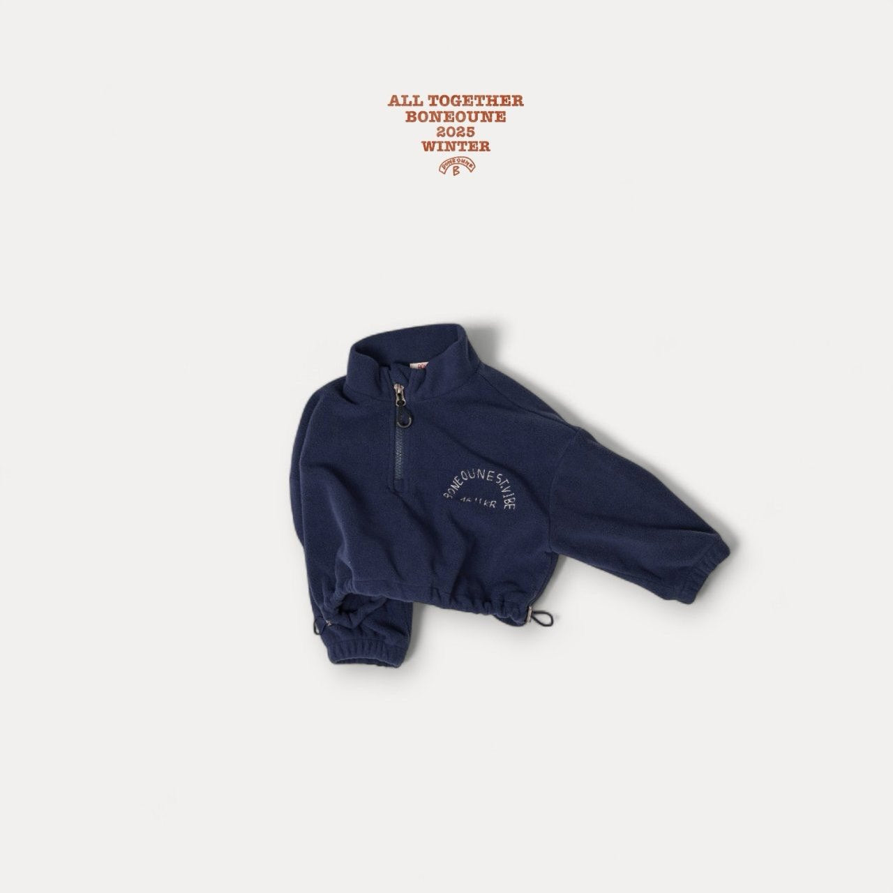 【予約】rose crop half zip up  / boneoune (XS-JL)