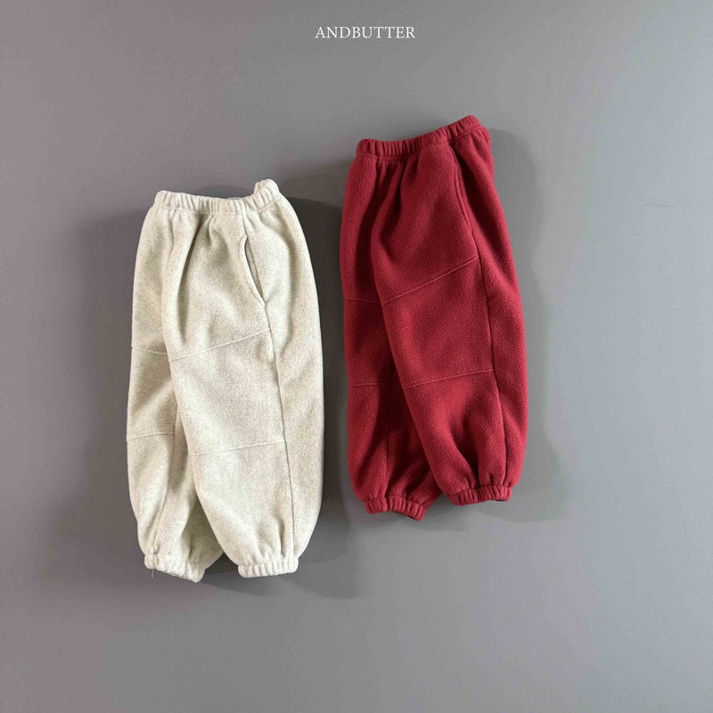 【予約】Fleece  Line Jogger Pants / andbutter(S-JM)