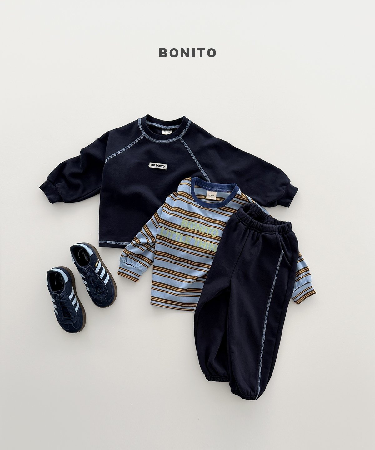 【予約】raglan line set up / bonito (12M-JM)가이나그랑