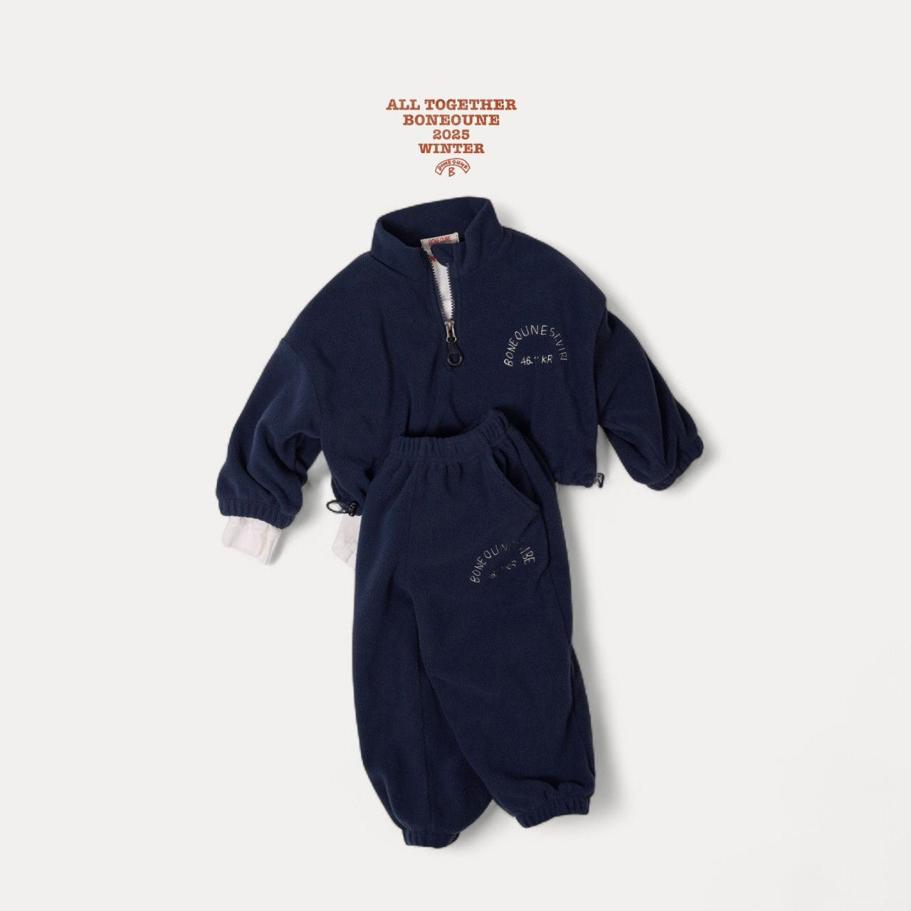 【予約】rose crop half zip up  / boneoune (XS-JL)