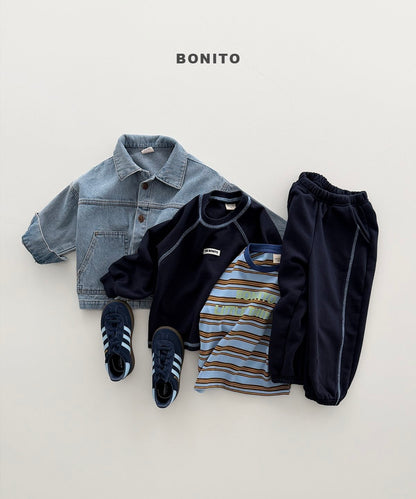 【予約】raglan line set up / bonito (12M-JM)가이나그랑