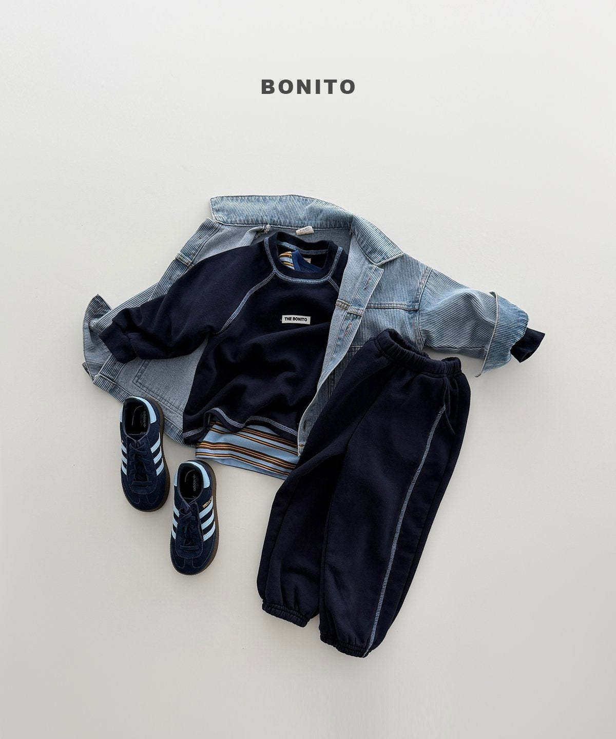 【予約】raglan line set up / bonito (12M-JM)가이나그랑