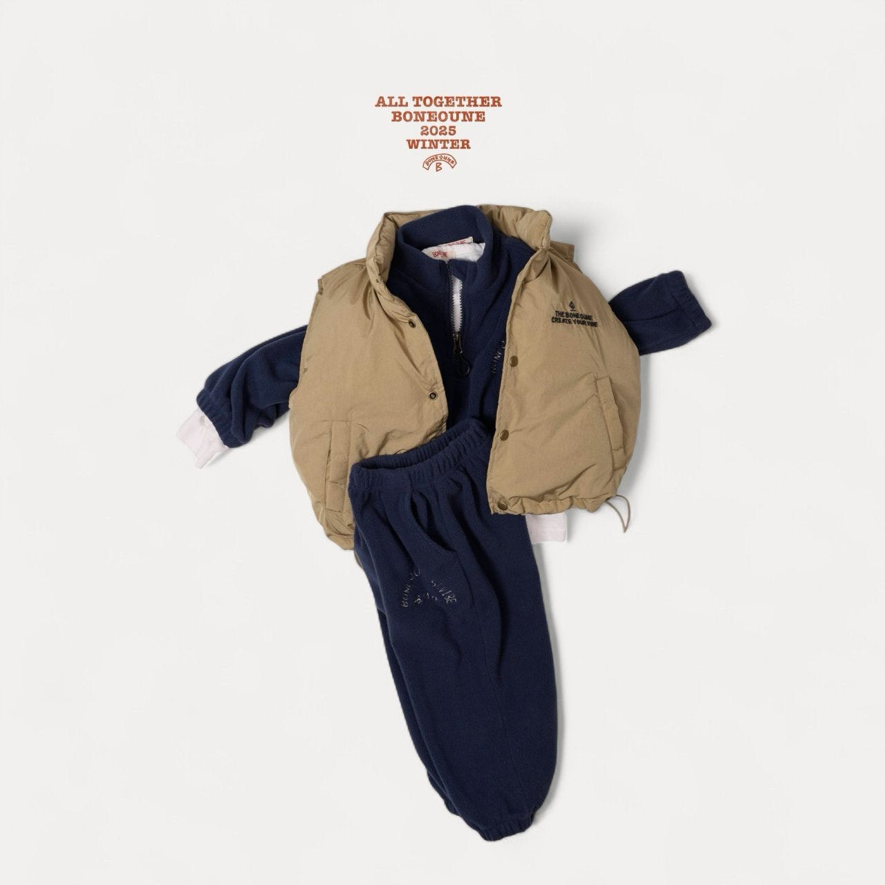 【予約】rose crop half zip up  / boneoune (XS-JL)