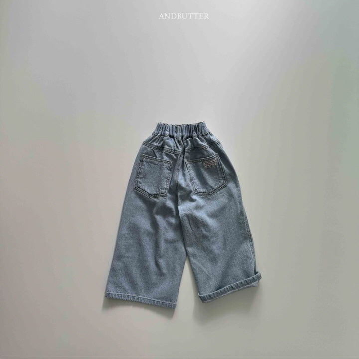 【予約】Button Denim Pants  / andbutter(S-JM)