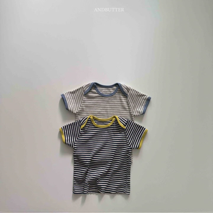 【予約】Boat neck mix T / andbutter(S-JM)