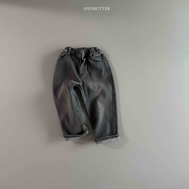 【予約】Ribby Black Pants  /  andbutter (S-JM)