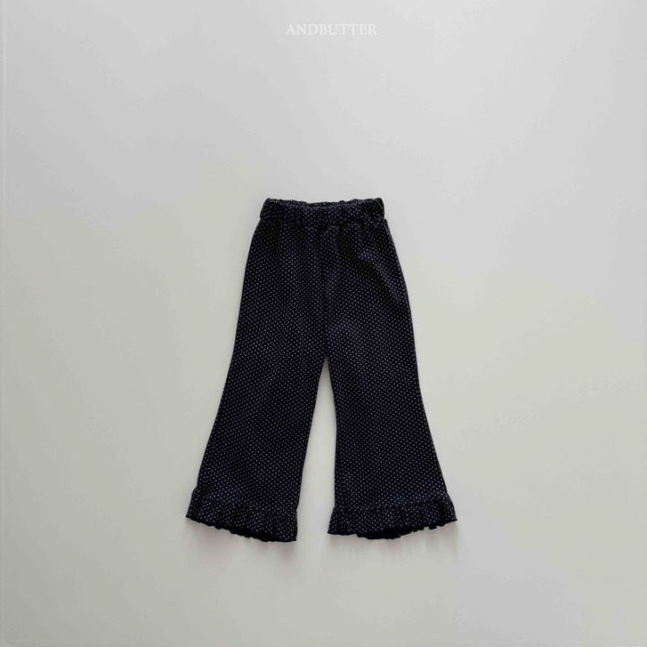 【予約】Dot frill pants / andbutter(S-JM)