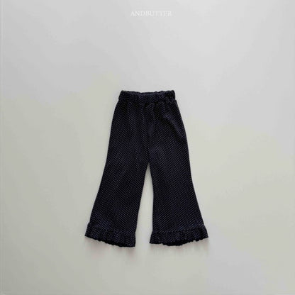 【予約】Dot frill pants / andbutter(S-JM)