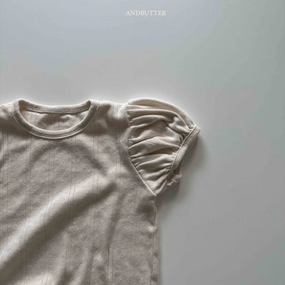 【予約】Eyelet puff T / andbutter(S-JM)