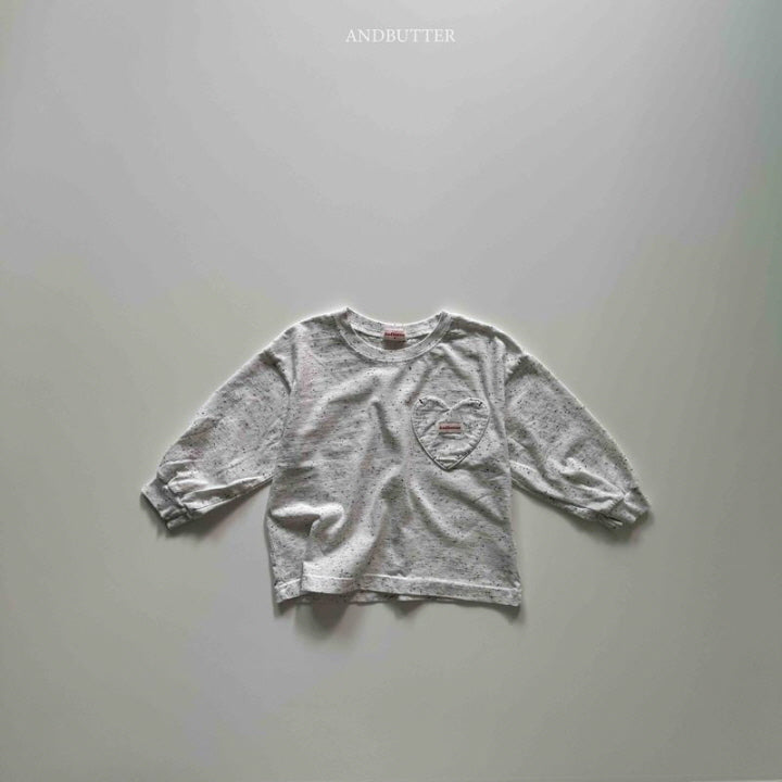 【予約】Heart pocket T / andbutter(S-JM)