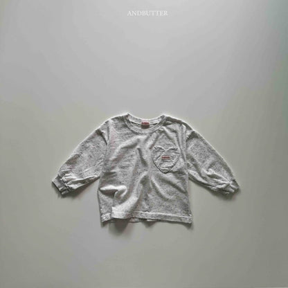 【予約】Heart pocket T / andbutter(S-JM)