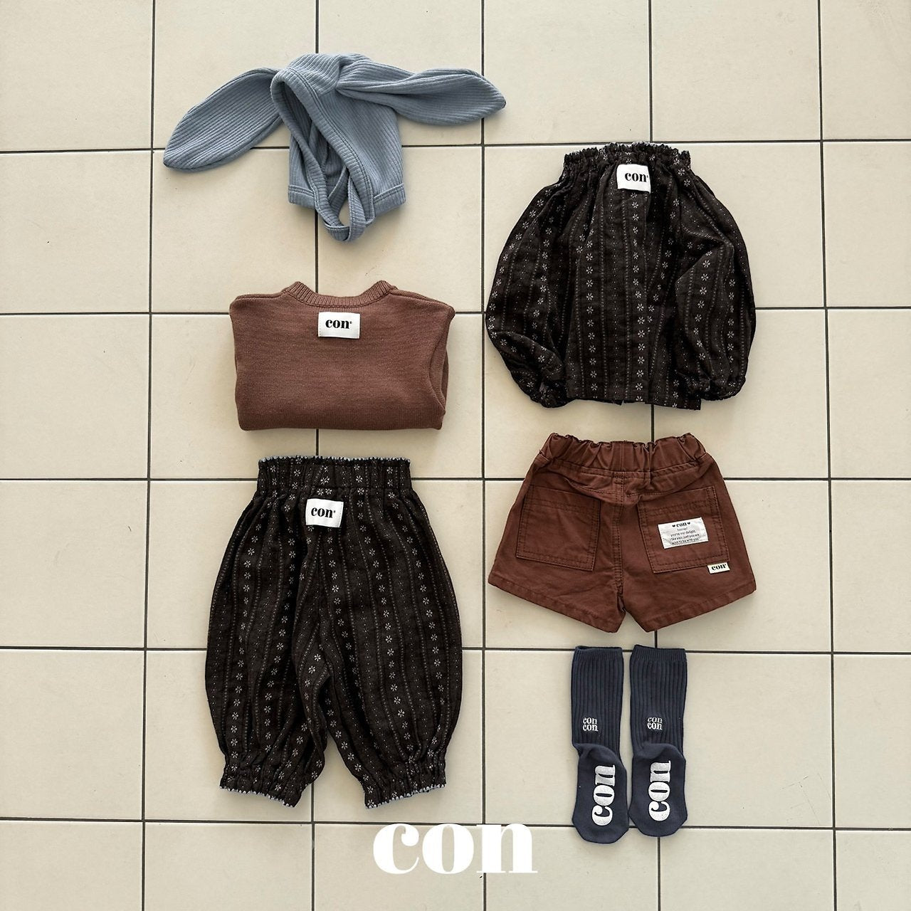 【予約】warm tone half pants /  con