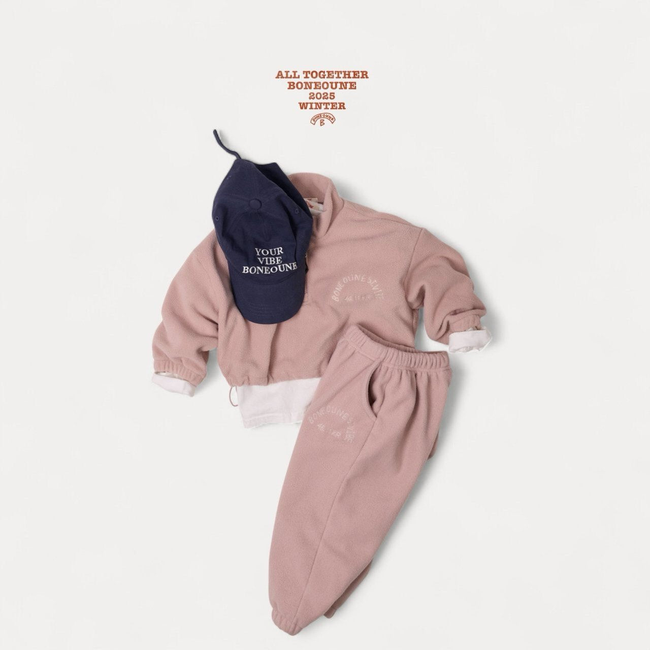 【予約】rose fleece jogger pants / boneoune (XS-JL)