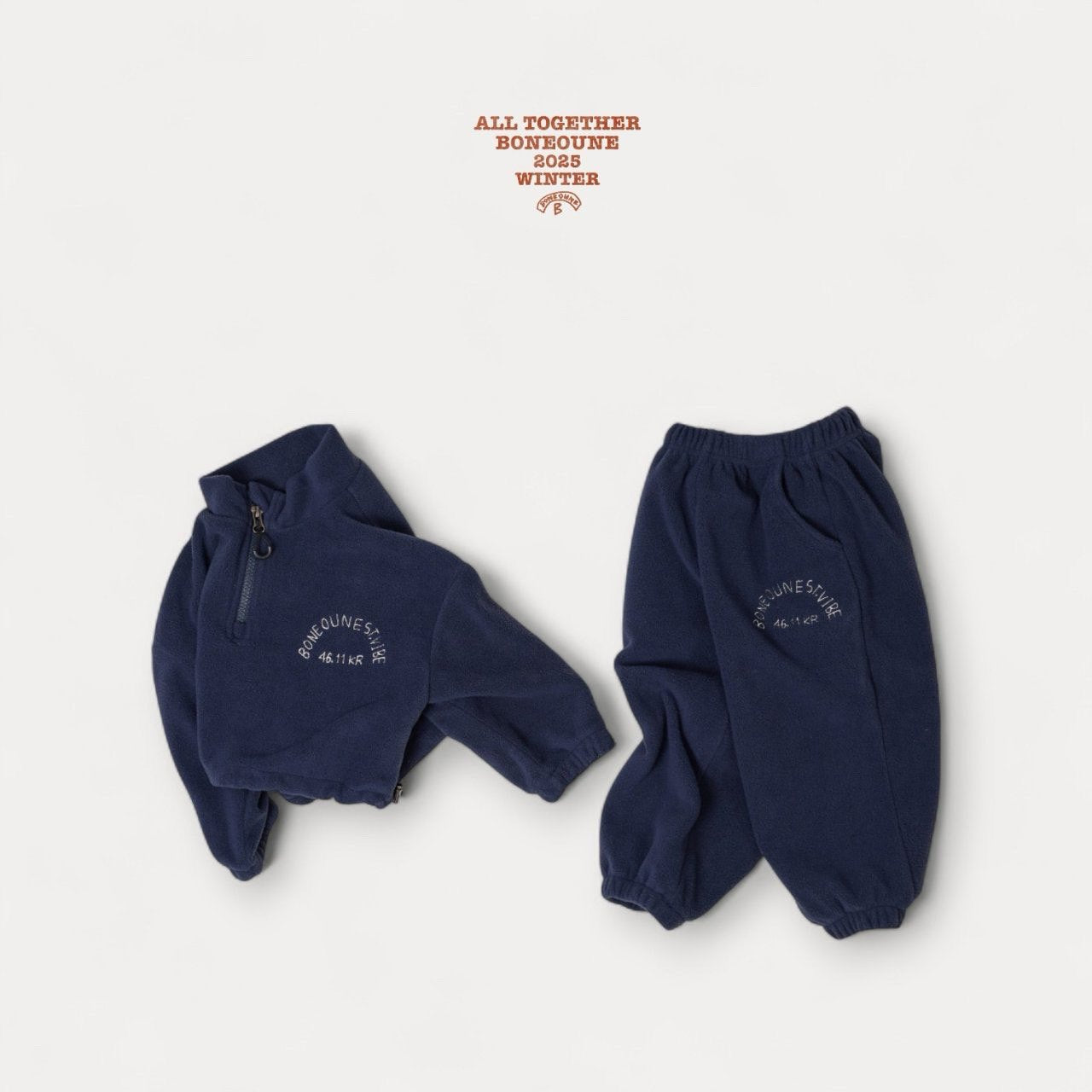 【予約】rose fleece jogger pants / boneoune (XS-JL)