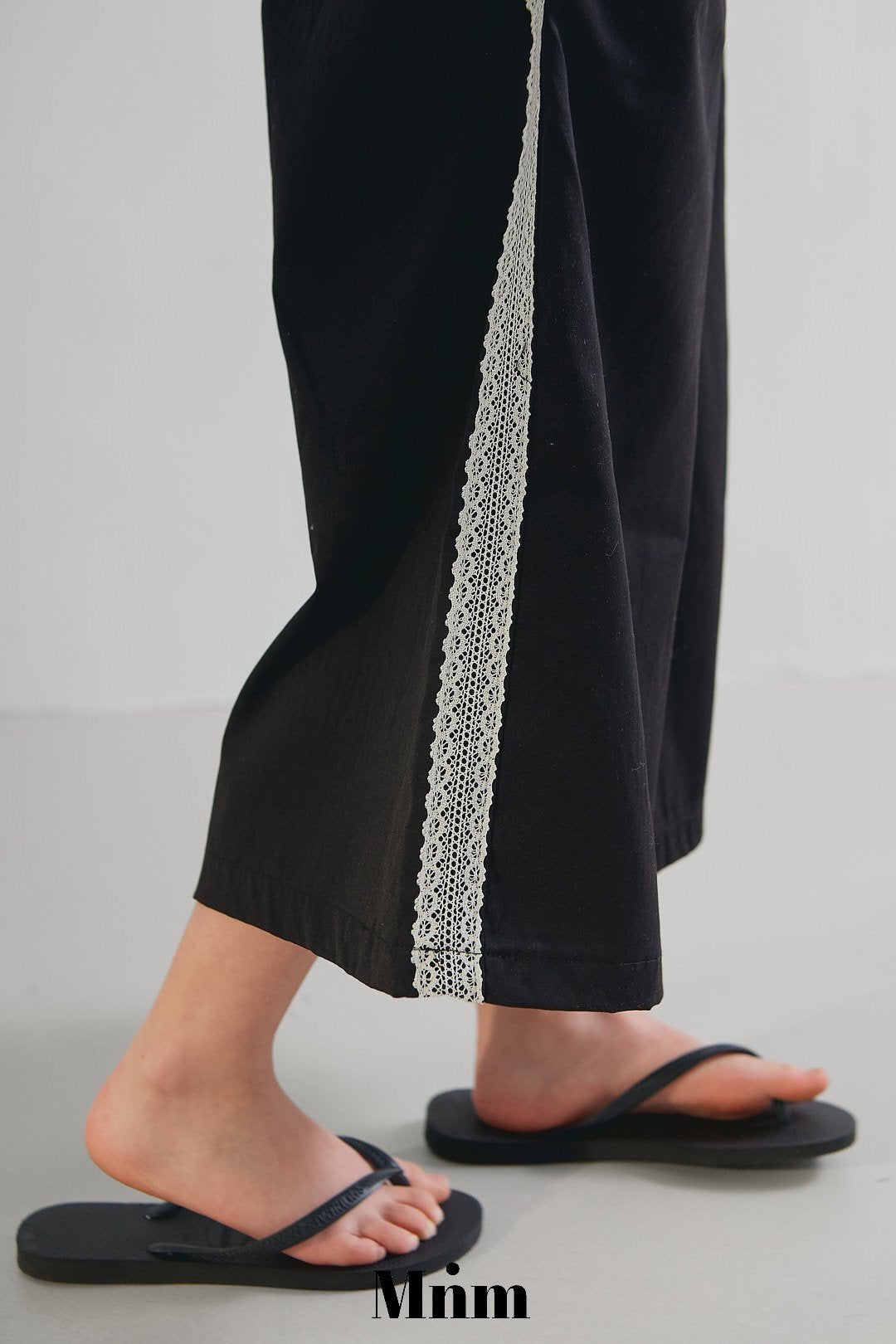 【予約】lace track pants / minimal S-JM