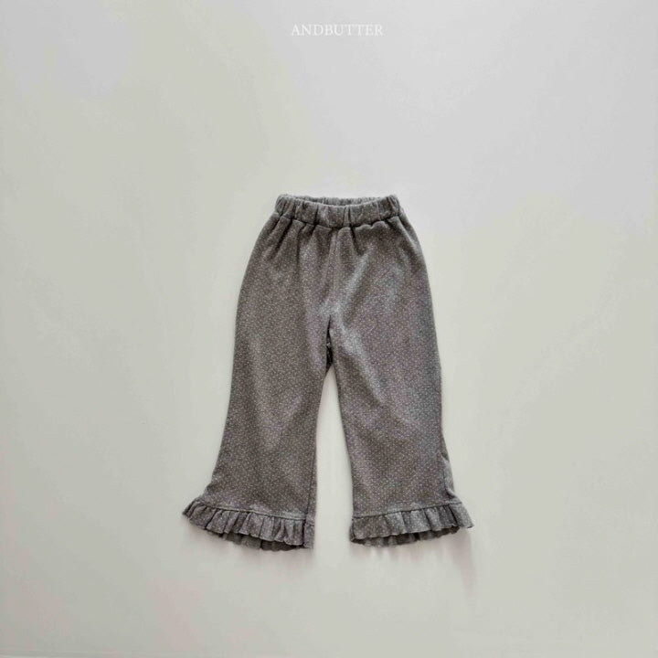 【予約】Dot frill pants / andbutter(S-JM)