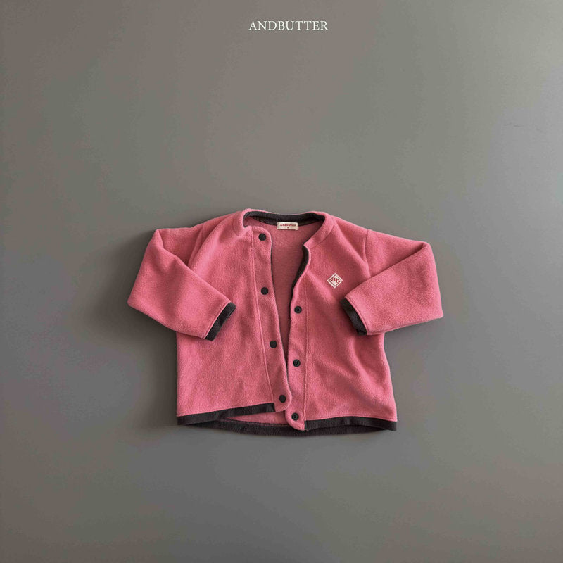 【予約】Fleece Mix Cardigan  /  andbutter (S-JM)
