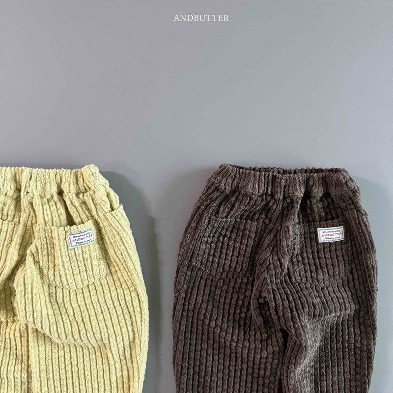 【予約】Puffy Corduroy Pants  /  andbutter (S-JM)