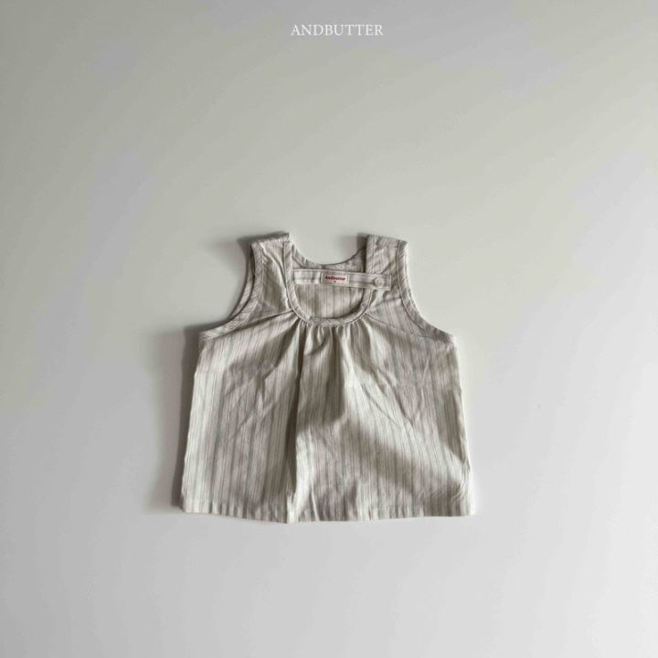 【予約】Natural Button sleeveless / andbutter(S-JM)