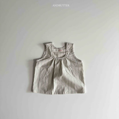 【予約】Natural Button sleeveless / andbutter(S-JM)