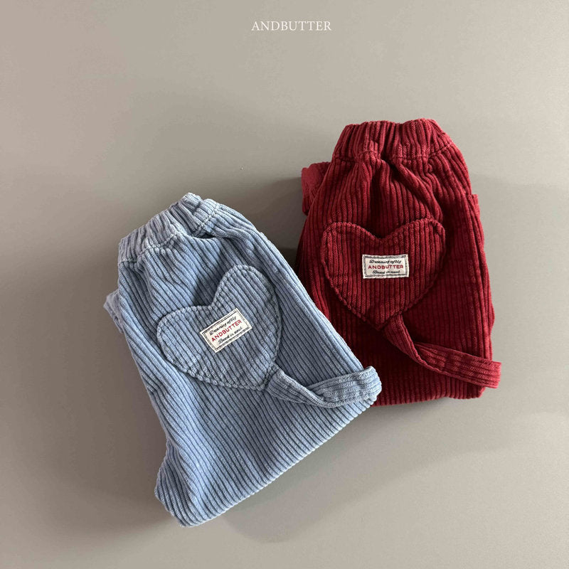 【予約】Love Ring Corduroy Pants  /  andbutter (S-JM)