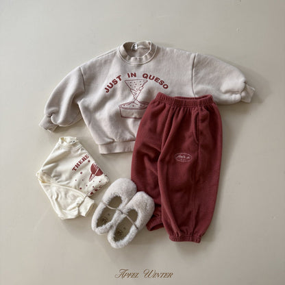 【予約】soft fleece jogger pt / apfel (S-JL)달콤솜조거