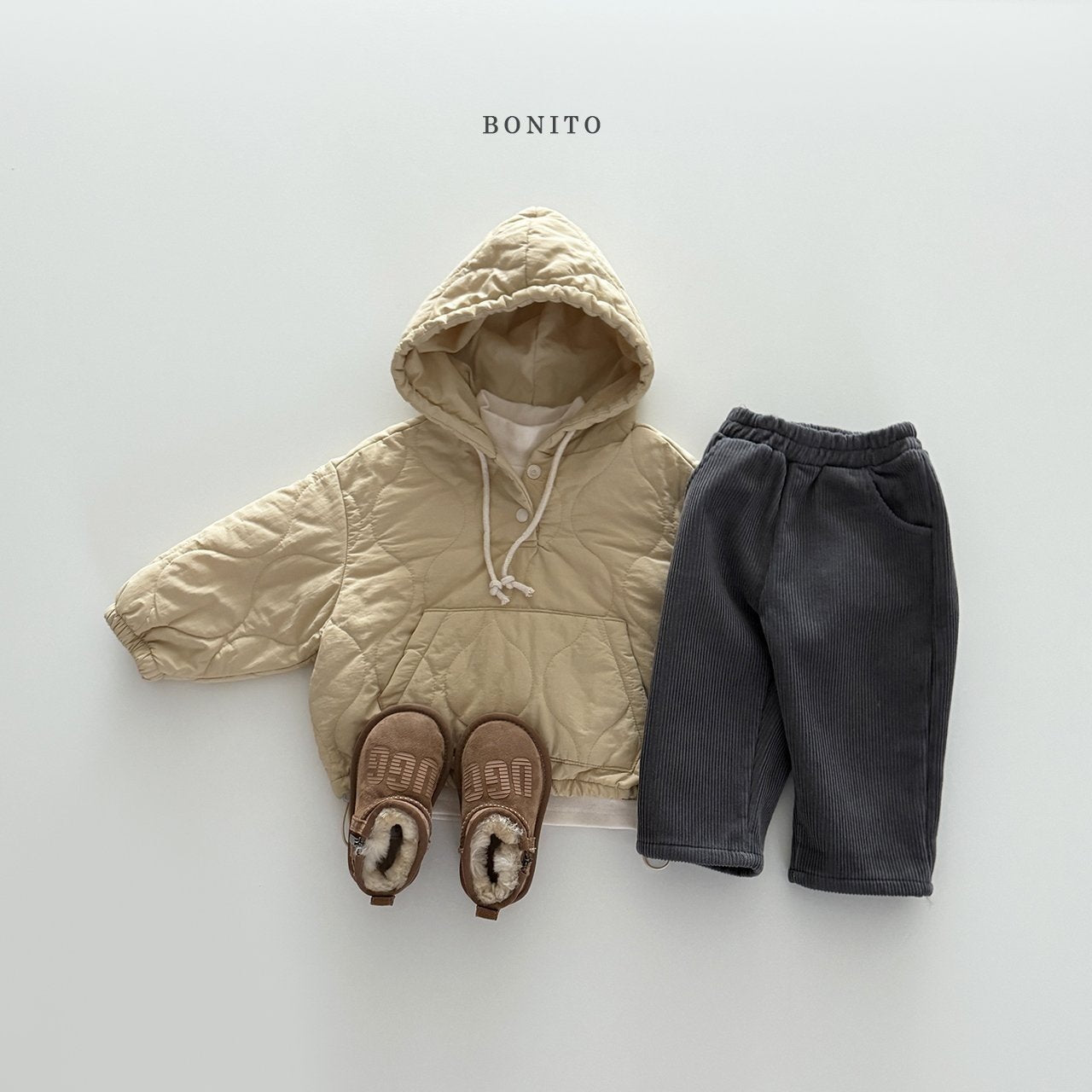 【予約】quilting hoodie  /  bonito (12M-JM, adult)