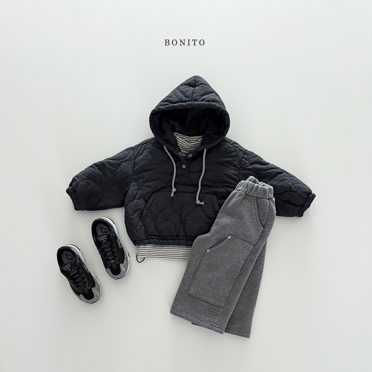 【予約】quilting hoodie  /  bonito (12M-JM, adult)