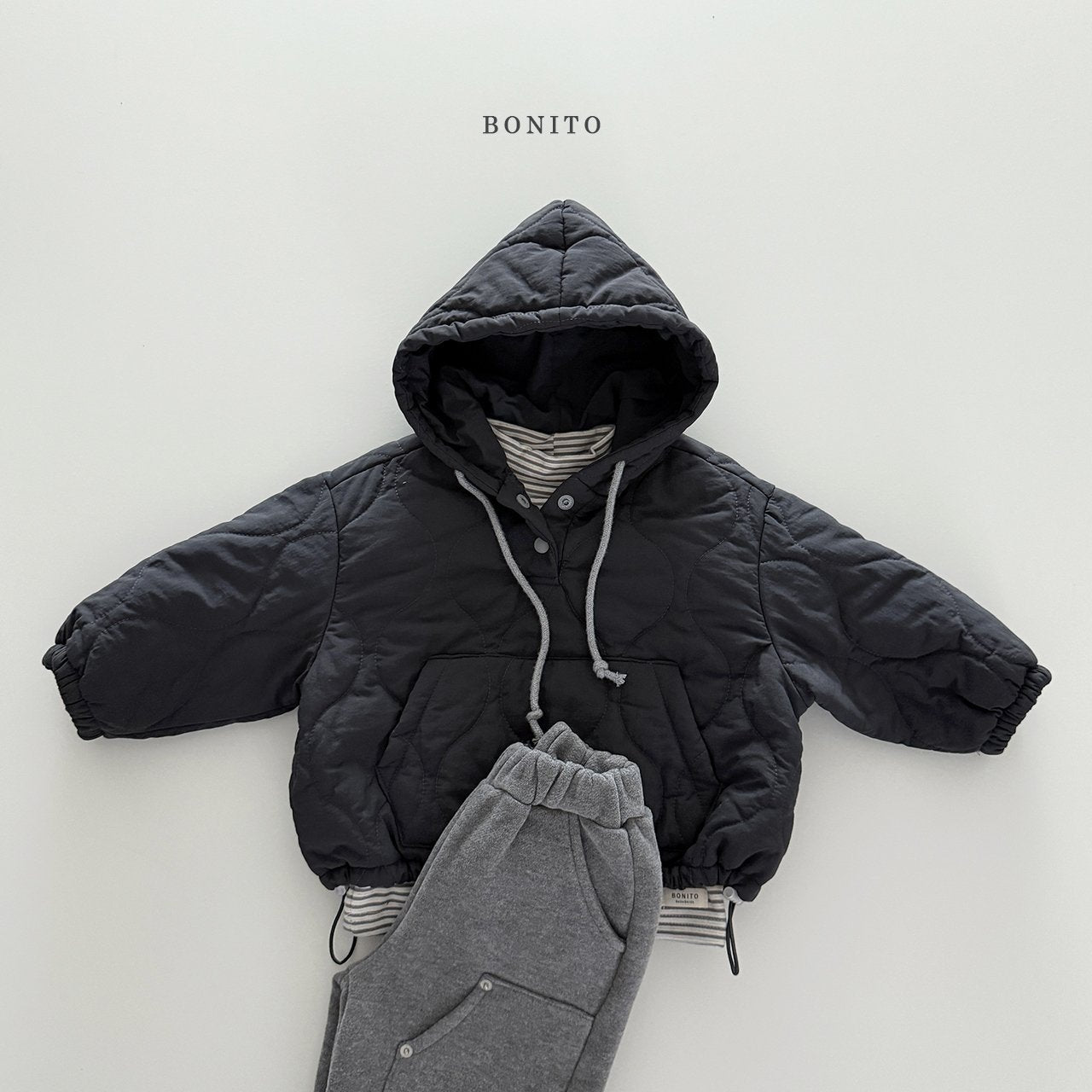 【予約】quilting hoodie  /  bonito (12M-JM, adult)