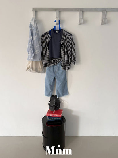 【予約】deck summer long denim pants / minimal S-JM