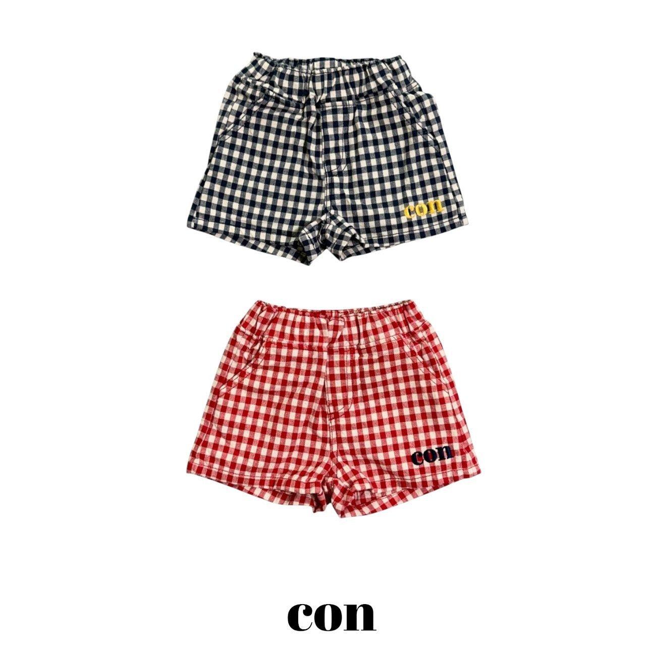 【予約】check half pants /  con