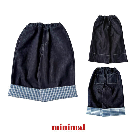 【予約】ロールアップチェックデニム / minimal (S-JM)