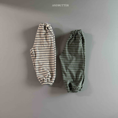 【予約】Mellow Stripe Jogger   /  andbutter (S-JM)