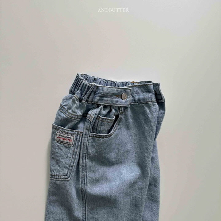 【予約】Button Denim Pants  / andbutter(S-JM)