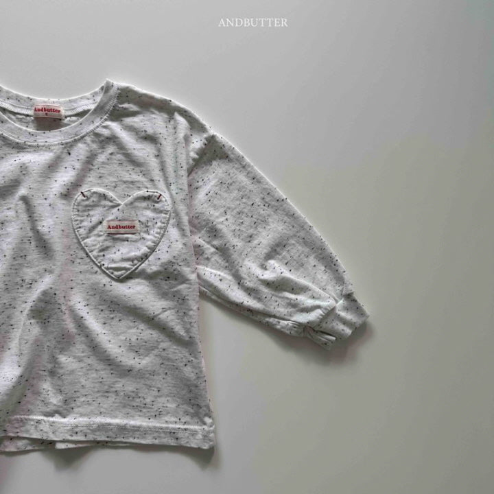 【予約】Heart pocket T / andbutter(S-JM)