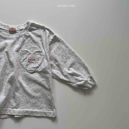 【予約】Heart pocket T / andbutter(S-JM)