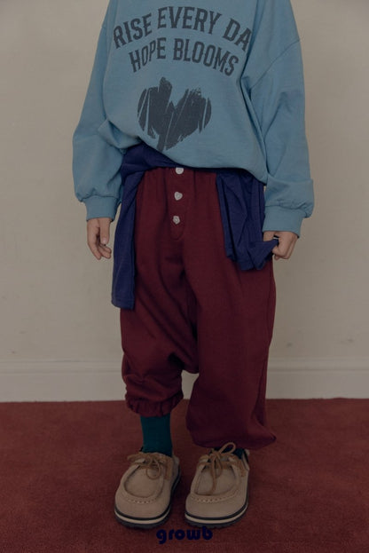 【予約】button jogger pt / growb (XS-JM)