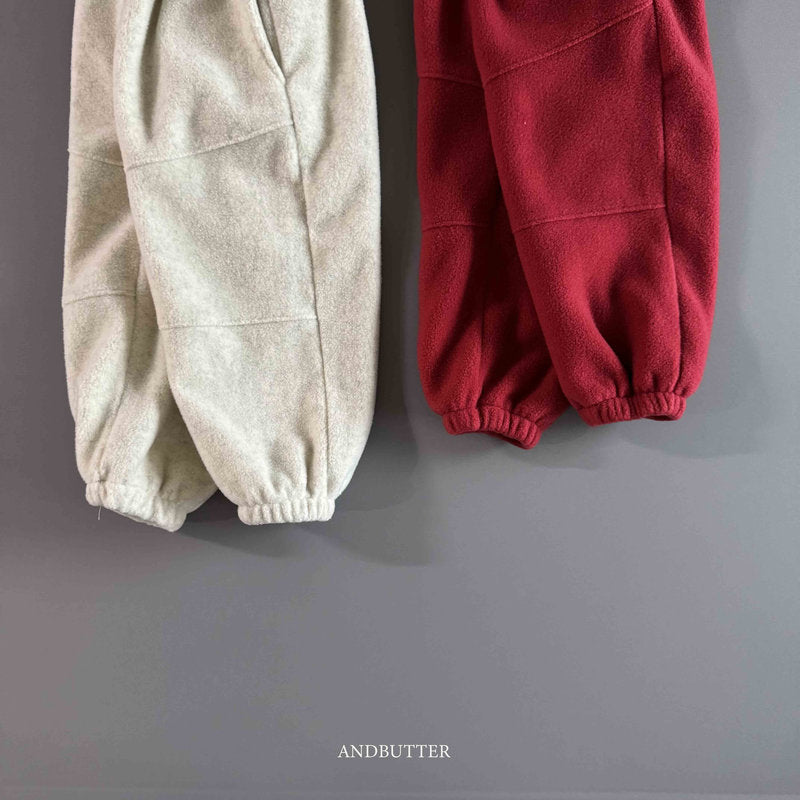 【予約】Fleece  Line Jogger Pants / andbutter(S-JM)
