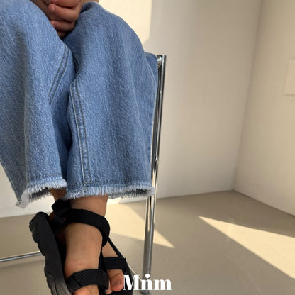 【予約】deck summer long denim pants / minimal S-JM